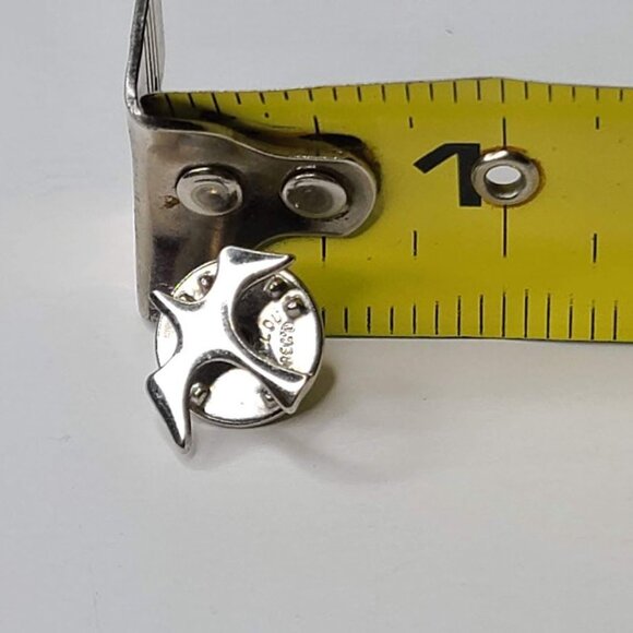 Vintage Peace Dove Silver Tone Lapel Pin Tie Tack - Picture 5 of 5